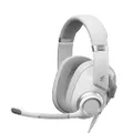 EPOS H6PRO Closed Acoustic Professional Gaming Headset; Detachable Lift-to-Mute Mic; Over-Ear; Lightweight & Comfortable; PC, Xbox, Playstation, Switch Compatible; Wired Headset (Ghost White)