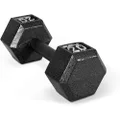 Amazon Basics Cast Iron Hex Dumbbell Weight - 11.2 x 4.5 x 3.9 Inches, 20 Pounds / 9kgs, Black