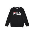 Fila Boys Regular Crew Sweater, Black, 16 US
