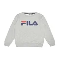 Fila Boys Regular Crew Sweater, Silver Marle, 10 US