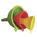Avanti Silicone Funnel 3-Piece Set, Yellow/Red/Green