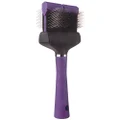 Master Grooming Tools Double-Sided Soft Flexible Slicker Brushes — Versatile Brushes for Grooming Dogs - Purple, 8" L x 4" W