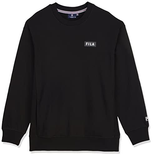 Fila Unisex Arlo Crew Sweatshirt, Black, Size X-Small