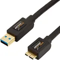 AmazonBasics USB 3.0 Cable - A-Male to Micro-B - 6 Feet (1.8 Meters)