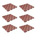 Deck Tiles - 6-Pack Pavers - Polypropylene Interlocking Patio Tiles - Outdoor Tiles for Patio, Porch, Garage, or Pool Deck by Pure Garden (Terracotta)