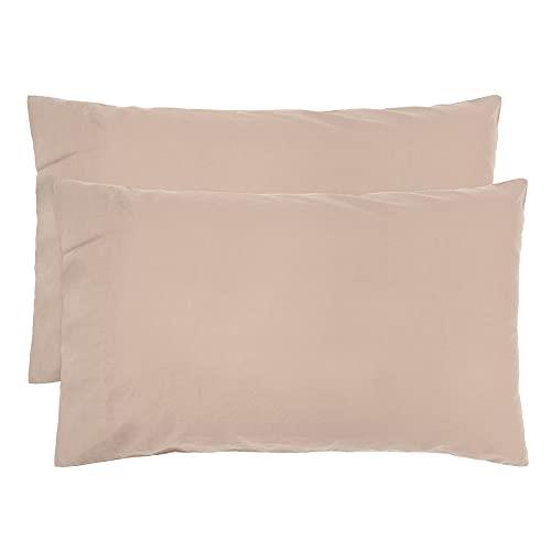 Bambury Standard Temple Organic Cotton Pillowcase Pair, Rosewater