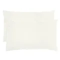 Bambury Standard Temple Organic Cotton Pillowcase Pair, Ivory