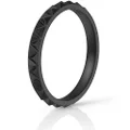 ThunderFit Womens Triangle Diamond Stackable Ring - 1 Ring Thin Silicone Wedding Rings (Black, 3.5-4 (14.9mm))