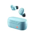 Skullcandy Sesh Evo in-Ear Wireless Earbuds, 24 Hr Battery, Microphone, Works with iPhone Android and Bluetooth Devices - Bleached Blue