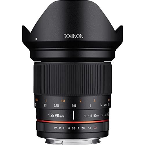 Rokinon 20mm f/1.8 AS ED UMC Wide Angle Lens for Canon EF