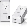 TRENDnet Powerline 500 AV Mini Network Starter Kit White White AV2 1300 Pass-Through