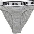 PUMA Women's 4 Pack Bikini Underwear, Teal–Grey–Pink–Black, Medium