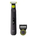 PHILIPS OneBlade Pro Face Shaver Trimmer with Rechargeable 90min Li-Ion Battery, 1 Hour Charge Time, 14-Length Precision Comb and LED Digital Display, Chrome, QP6530/15