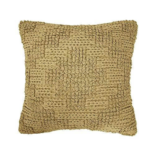 Bambury Remy Square Cushion, Flax