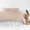 Bambury Temple Organic Cotton Quilt Cover Set, Rosewater, Queen Bed