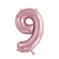 213769 Foil Balloon 34" Decrotex Light Pink Number 9