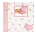 Lil Peach First 5 Years Baby Memory Book, Cherish Every Precious Moment, Pink & Peach Confetti Polka Dots
