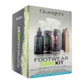 Grangers All-In-One Footwear Care Kit with Footwear + Gear Cleaner (9.3 oz Spray), Footwear Repel Plus (9.3 oz Spray), Odor Eliminator (3.4 oz Spray Bottle), and Brush
