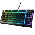 SteelSeries 64833 Apex 3 TKL - RGB Gaming Keyboard - Tenkeyless Compact Esports Form Factor - 8-Zone RGB Illumination - IP32 Water & Dust Resistant - German QWERTZ Layout, Black