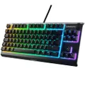 SteelSeries Apex 3 TKL - RGB Gaming Keyboard - Tenkeyless Compact Esports Form Factor - 8-Zone RGB Illumination - IP32 Water & Dust Resistant - Nordic QWERTY Layout