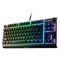 SteelSeries Apex 3 TKL - RGB Gaming Keyboard - Tenkeyless Compact Esports Form Factor - 8-Zone RGB Illumination - IP32 Water & Dust Resistant - American QWERTY Layout