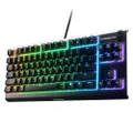 SteelSeries Apex 3 TKL Compact Whisper Quiet IP32 Water & Dust-Resistant Gaming Keyboard - Prism 10-Zone RGB Illumination