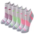 Saucony womens Selective Cushion Performance No Show Athletic Sport (6 & 12 Pairs) Socks, White Assorted Pairs), Small-Medium US