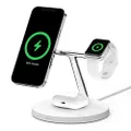 Belkin MagSafe 3-in-1 Wireless Charger, White