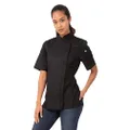 Chef Works Women's Springfield Chef Jacket, Black, Medium