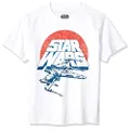 STAR WARS Boys' Vintage Inspired X-Wing Fighter T-Shirt, White, X-Small