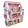 KidKraft Chelsea Cottage Wooden Dolls House with Furniture and Accessories Included, Play Set for Miniature Dolls, Dollhouse for Mini Dolls, Kids' Toys, 65054