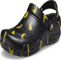 Crocs Unisex Adults Bistro Graphic Clog, Black/Yellow, US M5/W7