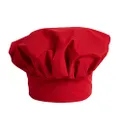 Uncommon Threads Unisex Poplin Chef Hat, Red, One size