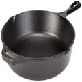 Lodge 10 Inch Cast Iron Chef Skillet. Pre-Seasoned Cast Iron Pan with Sloped Edges for Sautes and Stir Fry.