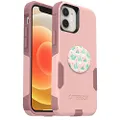 OtterBox Commuter Series Case for iPhone 12 Mini - (Ballet Way) + PopSockets PopGrip - (Cactus Pot)