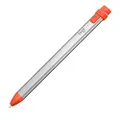 Logitech Crayon Stylus Digital Pencil for iPad, Silver/Orange