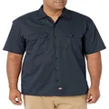 Dickies Men's Short Sleeve Work Shirt, Dark Navy, 2X Large