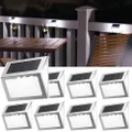 Solar Step Lights JACKYLED 8-Pack LED Solar Powered Weatherproof Outdoor Lighting for Steps Stairs Paths Patio Decks