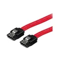 Astrotek SATA 3.0 7 Pins Straight to 7 Pins Straight Data Cable with Latch Nylon Jacket, 30 cm Length, Red