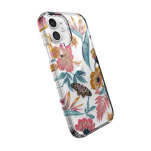 Speck Products Presidio Edition iPhone 12, iPhone 12 Pro Case, Clear/Clear/Tropical Floral