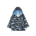Hatley Boys' Little Printed Raincoat, Shark Frenzy, 10 Years