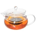 Restaurantware RWG0006 - Forma Double Wall Glass Teapot, Clear Insulated Teapot - 16.9 oz - 1ct Box - White