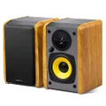 Edifier R1010BT 2.0 Bluetooth Bookshelf Speaker, Studio Sound Quality, Pairs 2 Devices Simultaneously, MDF Wooden. Ideal for Home Office, Living Room, iOS, Android, MacOS or Windows Device (Brown)
