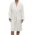 Superior Hotel & Spa Robe, 100% Premium Long-Staple Combed Cotton Unisex Bath Robe for Women and Men - Small, White