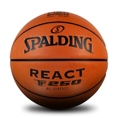 Spalding React TF 250 Indoor Outdoor Basketball, Size 6