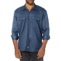 Dickies Men's Long Sleeve Work Shirt, Navy, X-Large