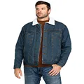 Wrangler Men's Rustic Sherpa Lined Jacket, Denim/Sherpa, XX-Large
