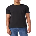 Nautica Men's Solid Crew Neck Short-Sleeve Pocket T-Shirt, Black, Medium