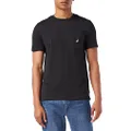 Nautica Men's Solid Crew Neck Short-Sleeve Pocket T-Shirt, Black, Medium