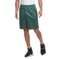 Champion Men's Long Mesh Short with Pockets, Dark Green, Large